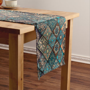 Exquisite Moroccan Mosaic Design for Elegant  Short Table Runner
