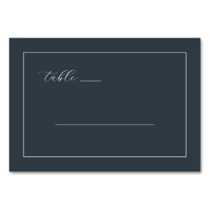 Exquisite Navy Calligraphy Table Table Number