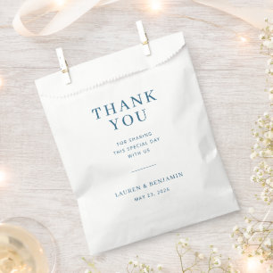 Exquisite Navy Text Design Favour Bags