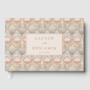 Exquisite Pastel Floral Pattern Guest Book