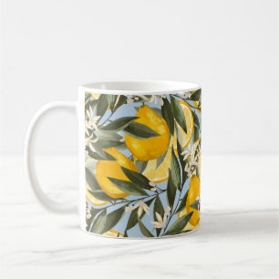 Exquisite pattern with yellow bergamot fruits, cit coffee mug