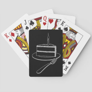 Exquisite Piece of Cake Design,  Birthday or Event Playing Cards