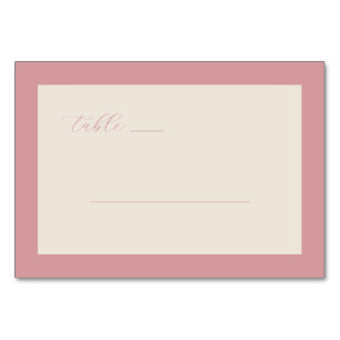 Exquisite Pink Calligraphy Table Table Number