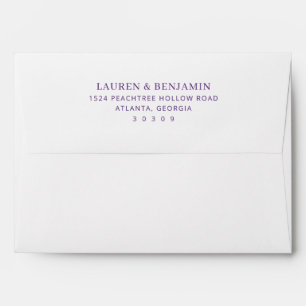 Exquisite Purple Calligraphy Envelope