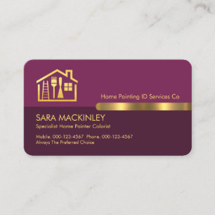 Exquisite Retro Purple Layers Colorist Business Card