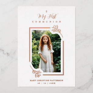 Exquisite Romantic Rose Gold Floral Botanical