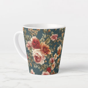 Exquisite Romantic Roses and Beautiful Flowers Latte Mug