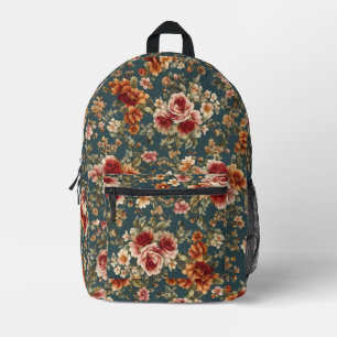Exquisite Romantic Roses and Beautiful Flowers Printed Backpack