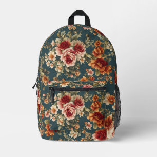 Exquisite Romantic Roses and Beautiful Flowers Printed Backpack