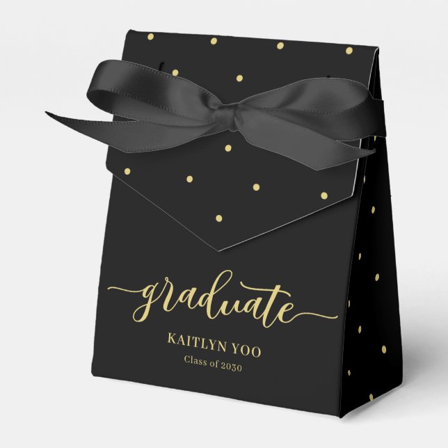 Exquisite Taste EDITABLE COLOR Graduation Party Fa Favour Box (Front Side)