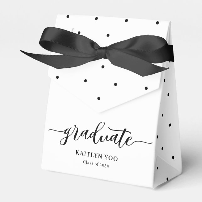 Exquisite Taste EDITABLE COLOR Graduation Party Favour Box (Front Side)