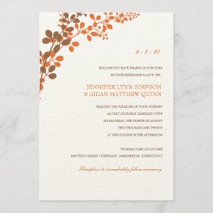 Exquisite Vines (Bronze & Orange) Invitation