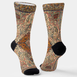 Exquisite Vintage Persian Rug Pattern Socks