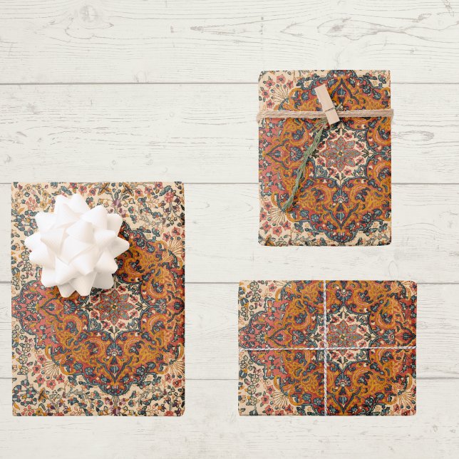 Exquisite Vintage Persian Rug Pattern Wrapping Paper Sheet (Creator Uploaded)