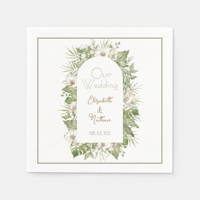 Exquisite Wedding Reception Napkins (Front)