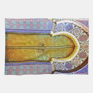 Exquisitely Detailed Moroccan Pattern Door Tea Towel