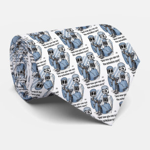 Extension Cord White Neck Tie