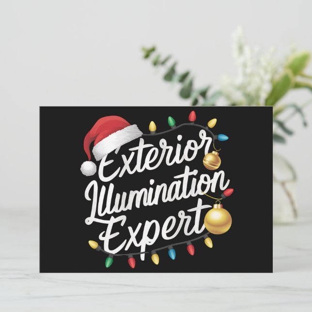 Exterior Illumination Expert Christmas Light Decor Holiday Card (Standing Front)
