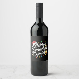 Exterior Illumination Expert Christmas Light Decor Wine Label