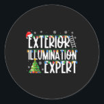Exterior Illumination Expert Christmas Light Xmas  Classic Round Sticker<br><div class="desc">Exterior Illumination Expert Christmas Light Xmas Lights</div>