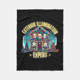 Exterior Illumination Expert Christmas Lights Deco Fleece Blanket