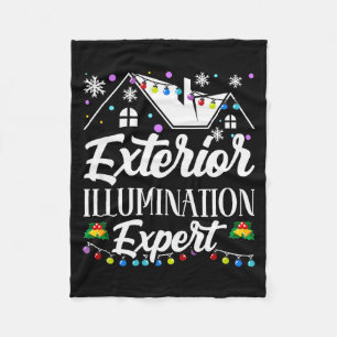 Exterior Illumination Expert Funny Christmas Decor Fleece Blanket