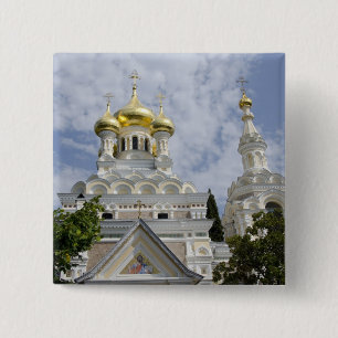 Exterior of Saint Alexander Nevsky Cathedral 2 15 Cm Square Badge