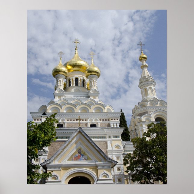 Exterior of Saint Alexander Nevsky Cathedral Poster (Front)