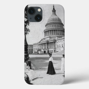 Exterior of the Capitol building with women iPhone 13 Case