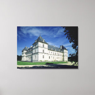 Exterior of the Chateau, built c.1546 Canvas Print