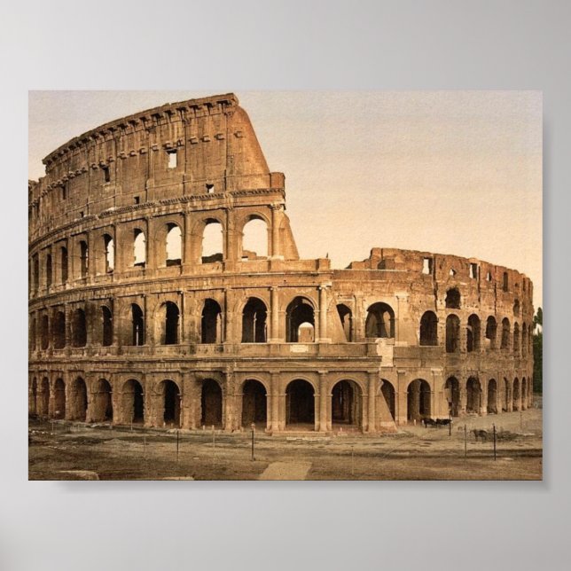 Exterior of the Coliseum, Rome, Italy classic Phot Poster (Front)