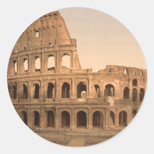 Exterior of the Colosseum, Rome, Italy Classic Round Sticker