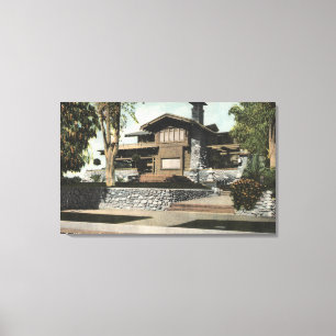 Exterior View of a Californian Bungalow Canvas Print