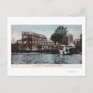 Exterior View of a Sanitorium on Bay Shore Postcard