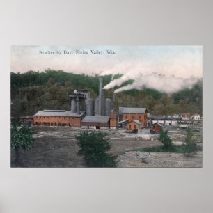 Exterior View of a Smelting Plant Poster