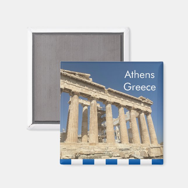 Exterior view of Athens ancient ruins Magnet (Front/Back)
