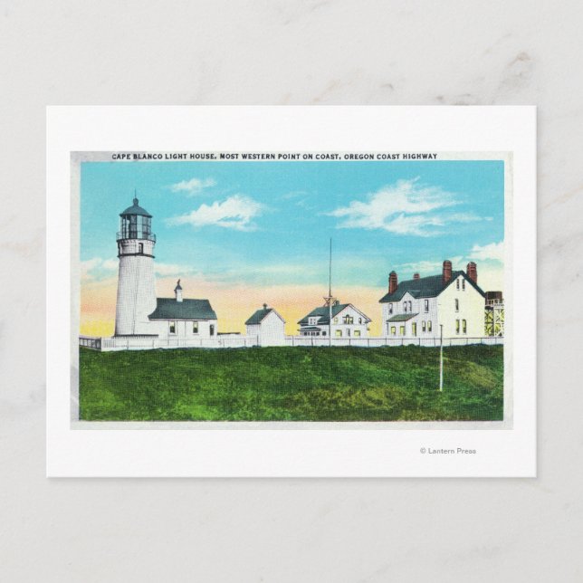 Exterior View of Cape Blanco LighthouseCoast Postcard (Front)