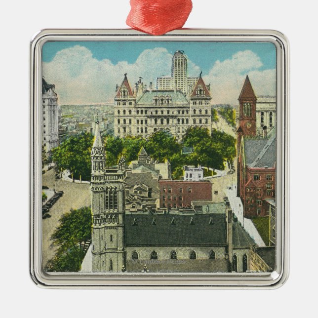 Exterior View of Capitol Hill and Official Metal Tree Decoration (Front)