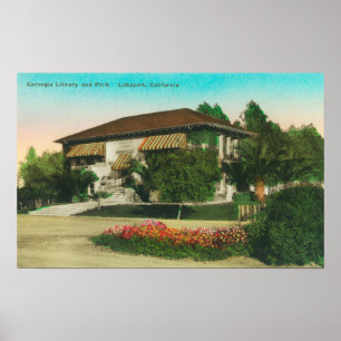 Exterior View of Carnegie LibraryLakeport, CA Poster