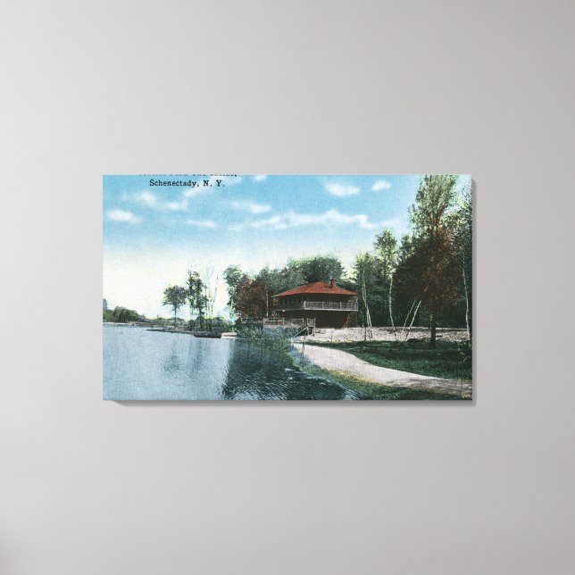 Exterior View of Central Park Casino Canvas Print (Front)