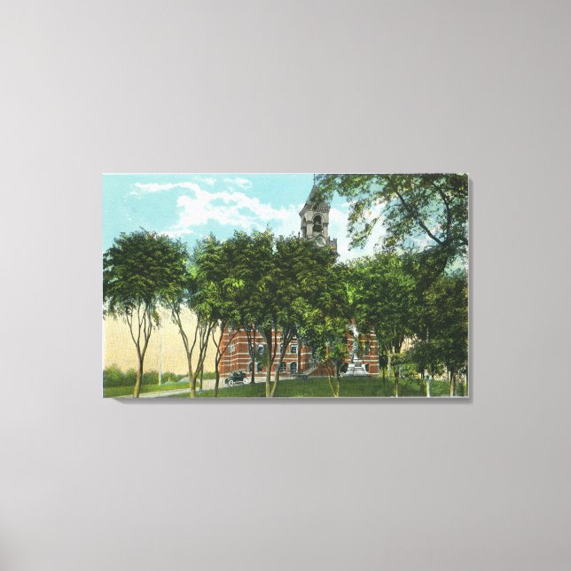 Exterior View of City Hall 2 Canvas Print (Front)