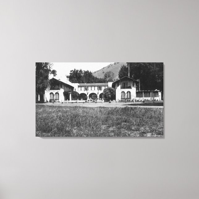 Exterior View of Clear Lake Lodge Canvas Print (Front)