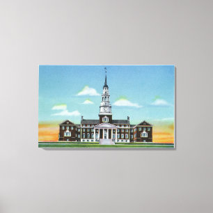 Exterior View of Colby College Miller Library Canvas Print