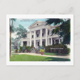 Exterior View of Commandant's House, Navy Yard Postcard