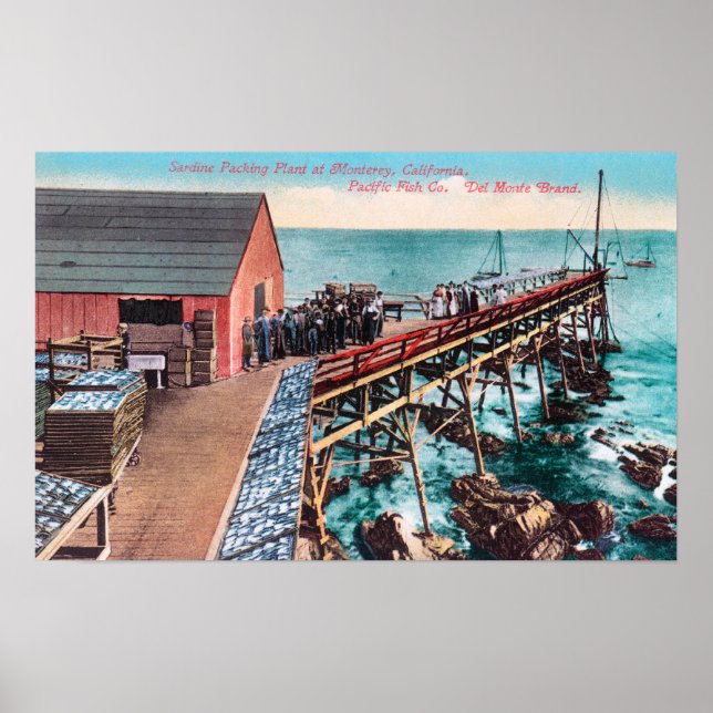 Exterior View of Del Monte Sardine Packing Poster (Front)