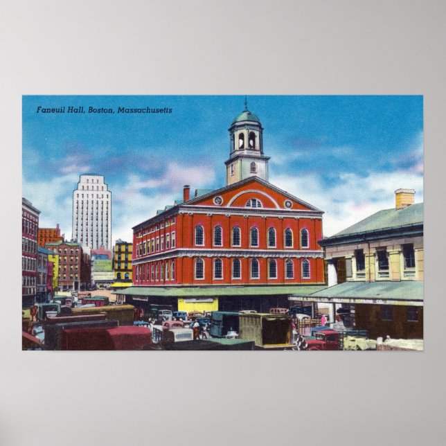Exterior View of Faneuil Hall Poster (Front)