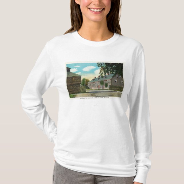 Exterior View of Fort Weston and Block House T-Shirt (Front)