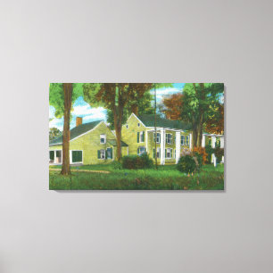Exterior View of Gen Philip Schuyler's Mansion Canvas Print
