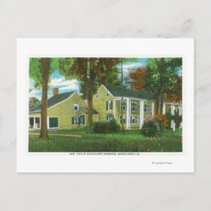 Exterior View of Gen Philip Schuyler's Mansion Postcard