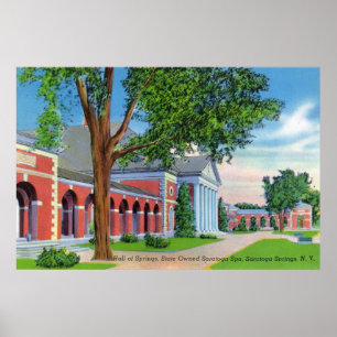 Exterior View of Hall of Springs and Grounds Poster